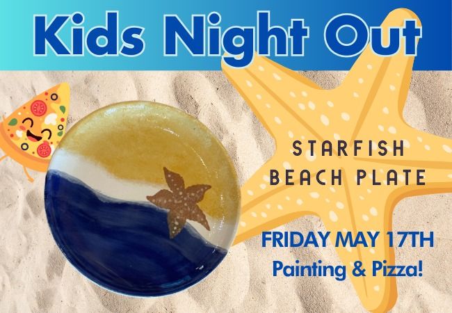 Kids Night Out - Star Fish Beach Plate - Las Vegas