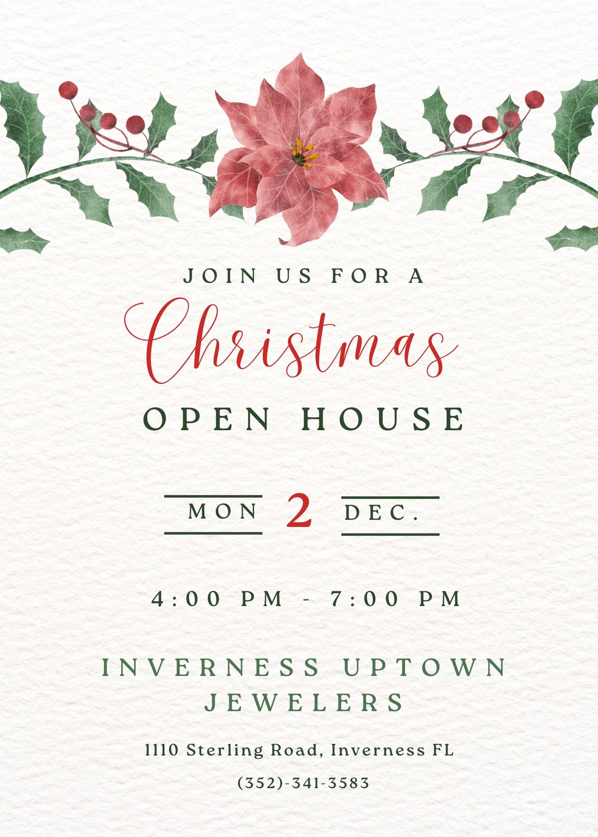 \ud83c\udf84Christmas Open House \ud83c\udf84