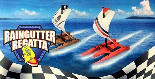Rain Gutter Regatta Boat Racing! Open for all ages!