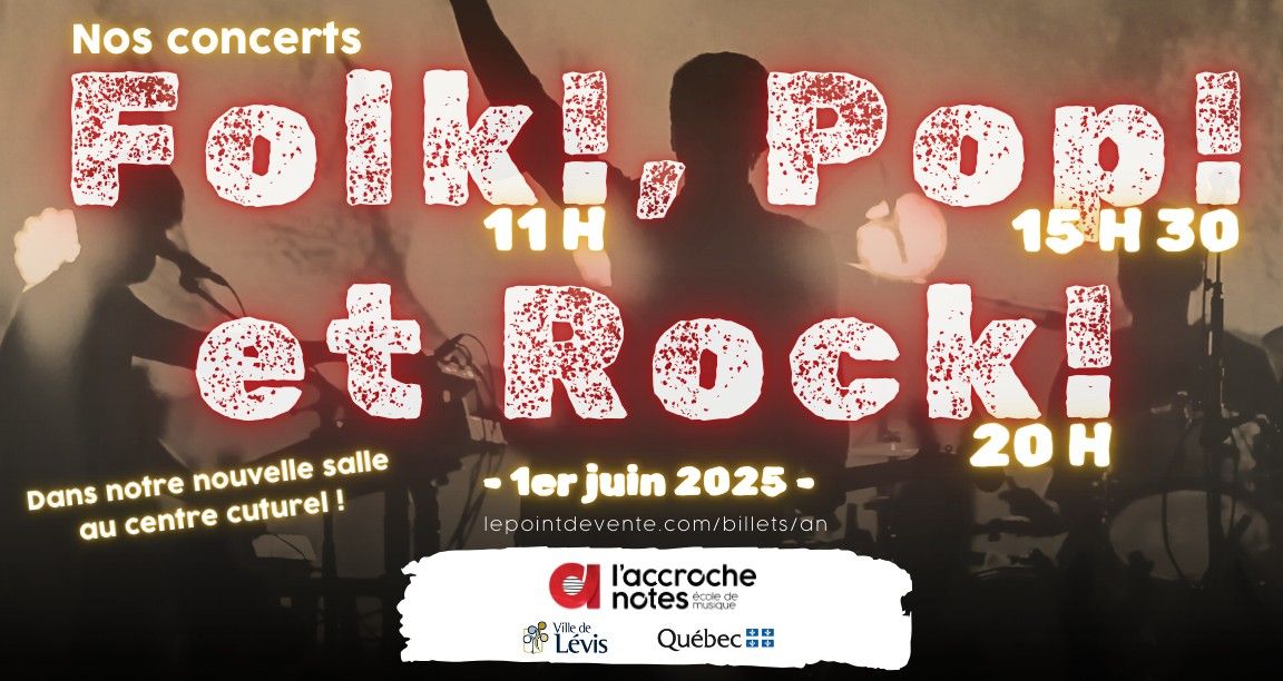 Nos Concerts Folk!, Pop! et Rock! 2025