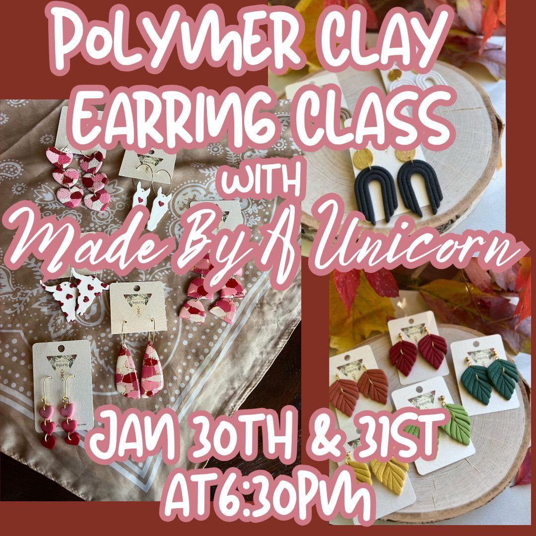 Polymer Clay Earring Class with Made By A Unicorn