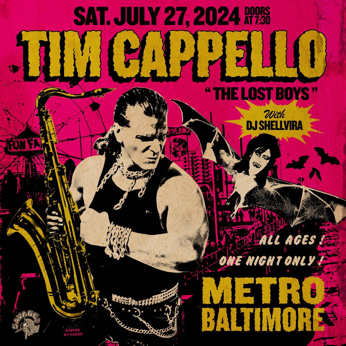 TIM CAPPELLO (Lost Boys) w\/ DJ Shellvira @ Metro Baltimore 