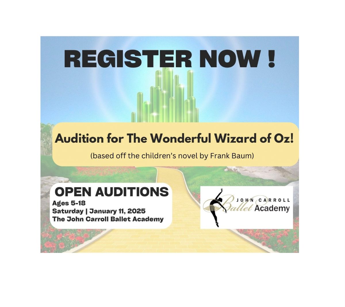 Wizard of Oz Ballet Auditions