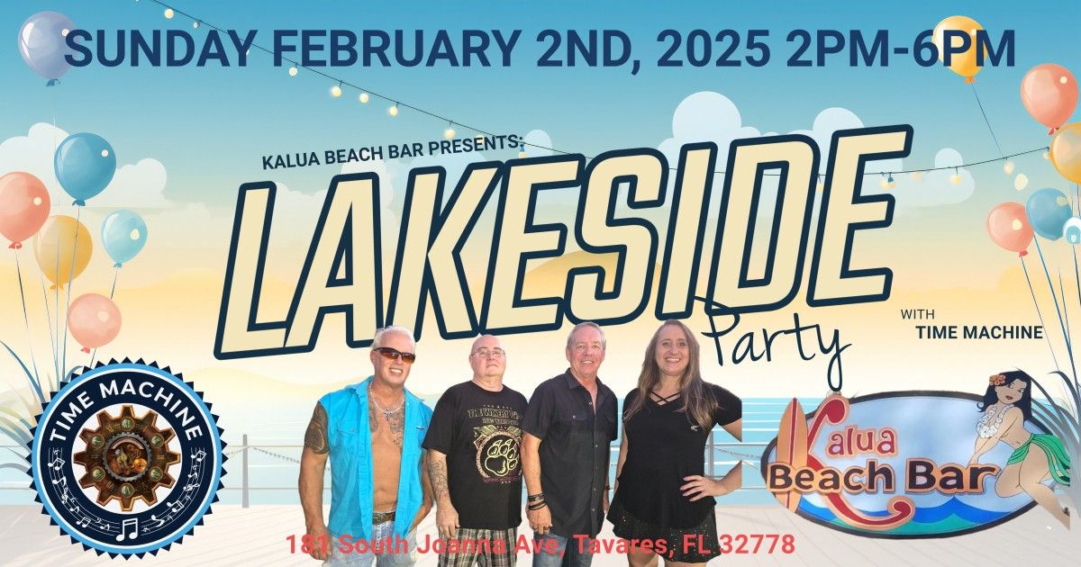 Time Machine @ Kalua Beach Bar Sun Feb 2nd 2pm-6pm