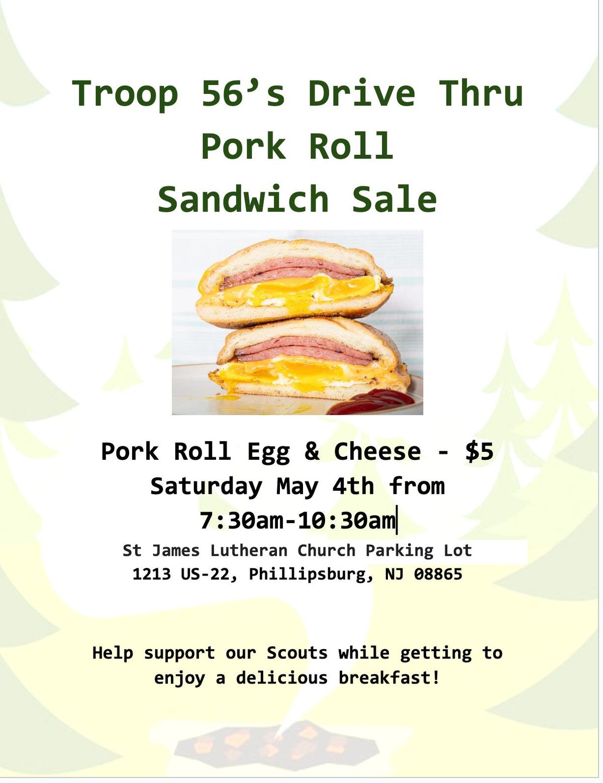 Pork Roll Sandwich Sale Drive Thru