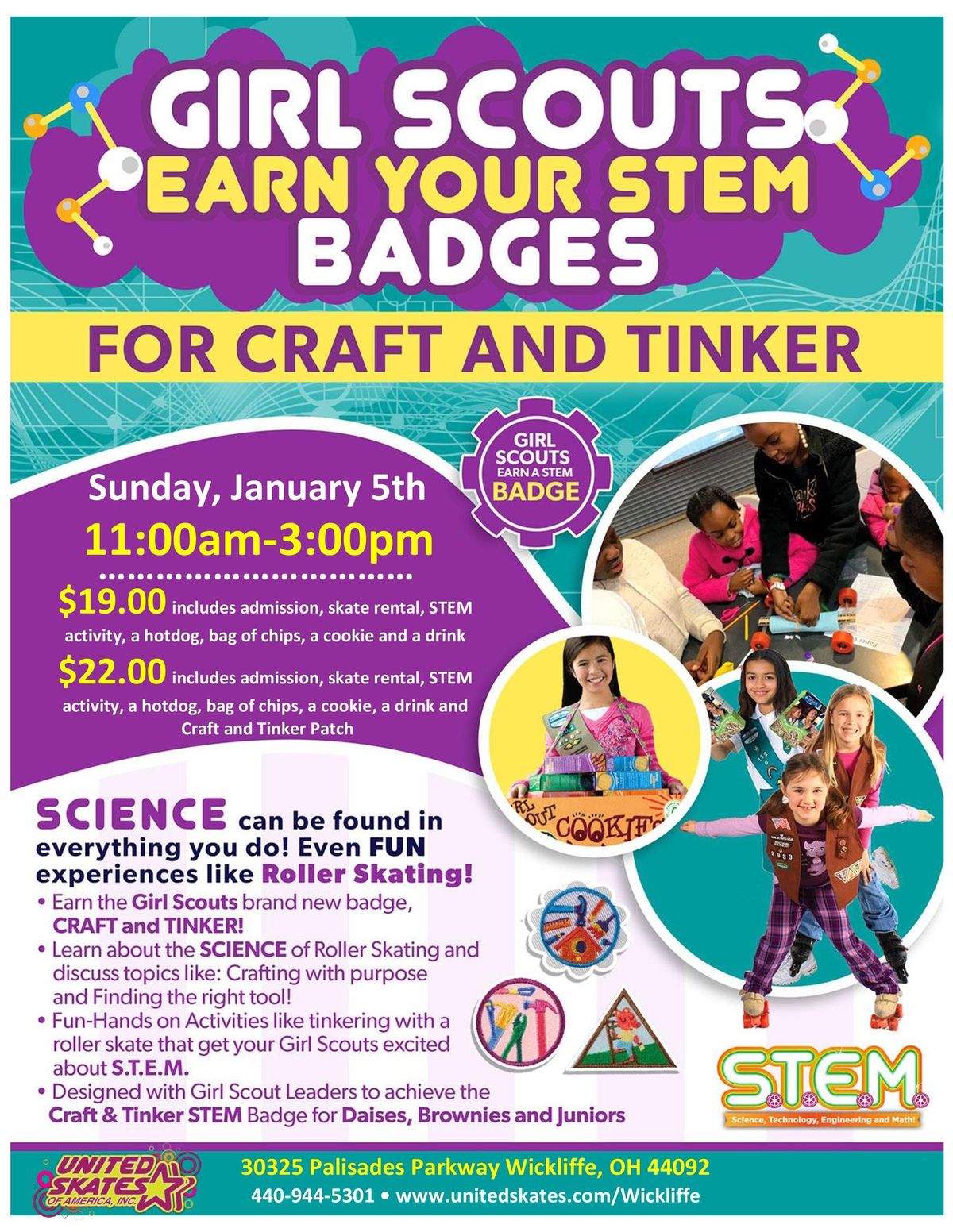 Girl Scout Craft and Tinkering STEM Skate