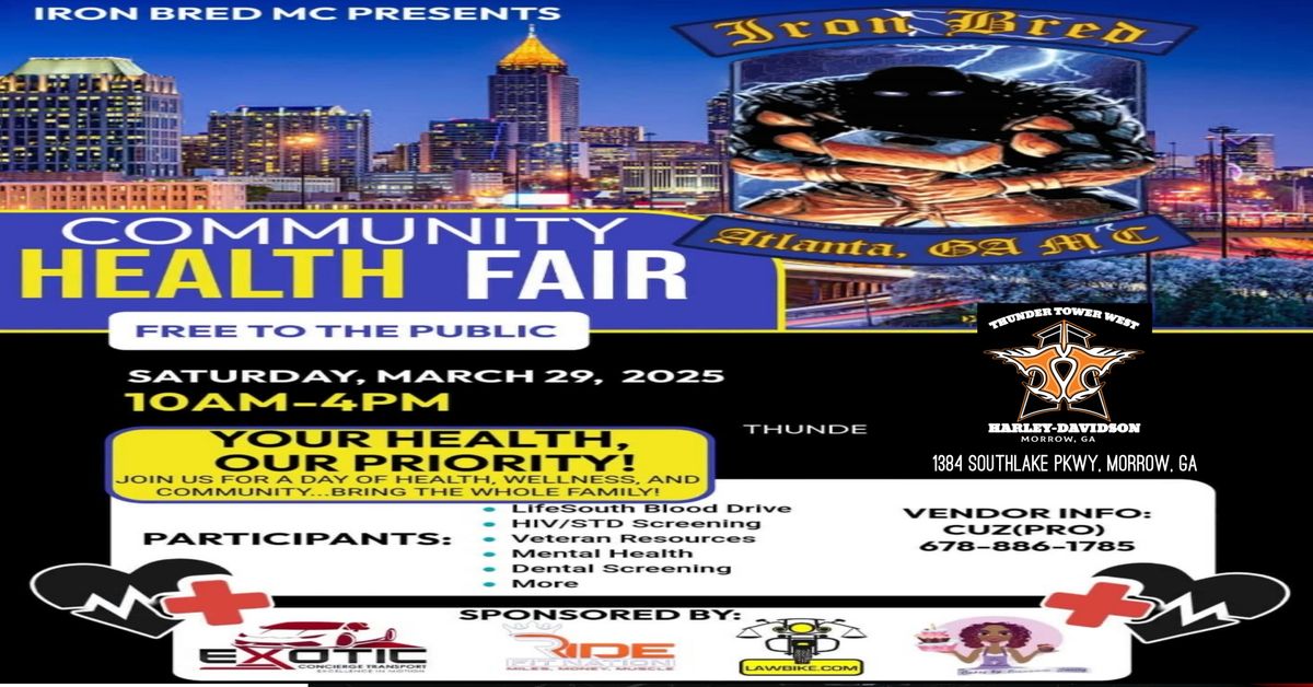 COMMUNITY HEALTH FAIR presented by Iron Bred MC