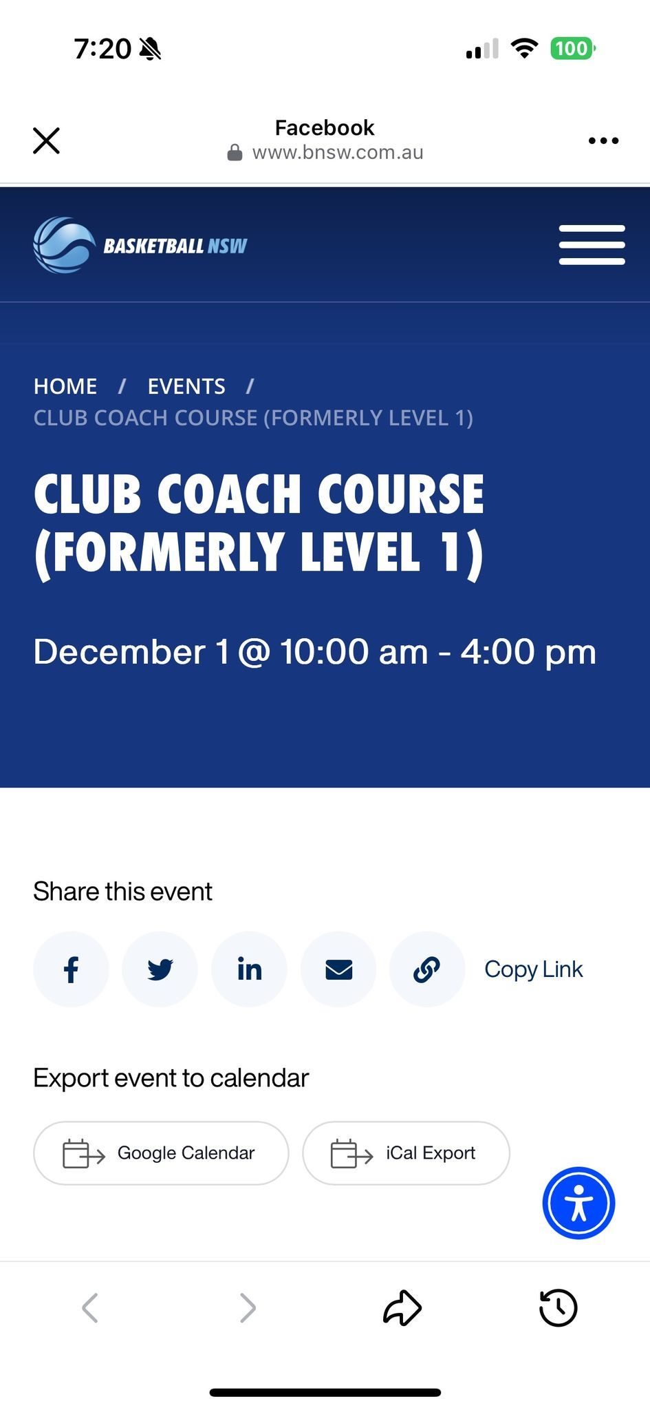 Club Coach Accreditation