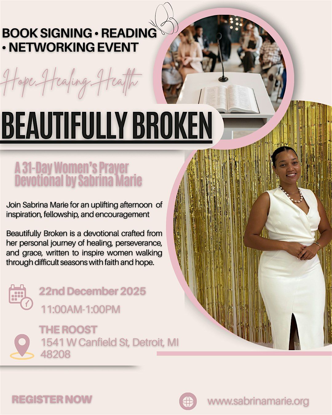\u2728 Book Signing + Reading + Networking | Meet Detroit Native Author Sabrina