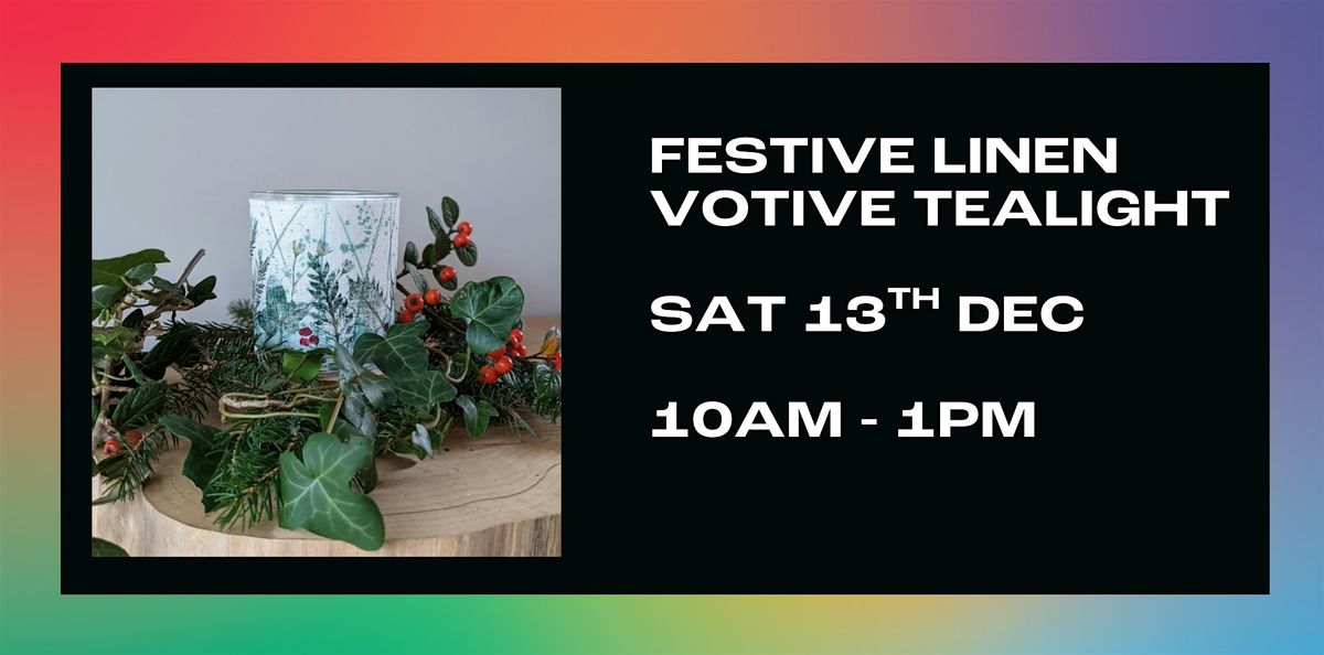 Festive Season Irish Linen Votive