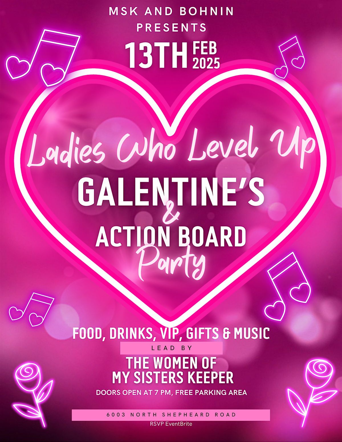 Ladies Who Level Up Galentine\u2019s Day And Action Board Party