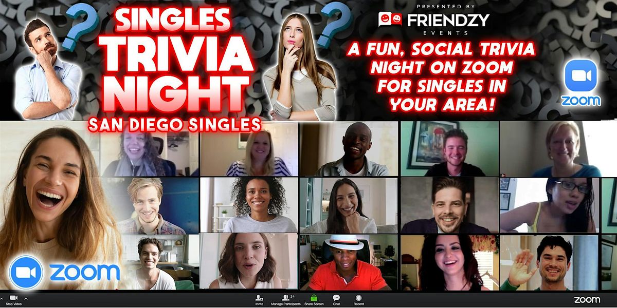 San Diego Singles Online Trivia Night - A Fun Speed Dating Alternative