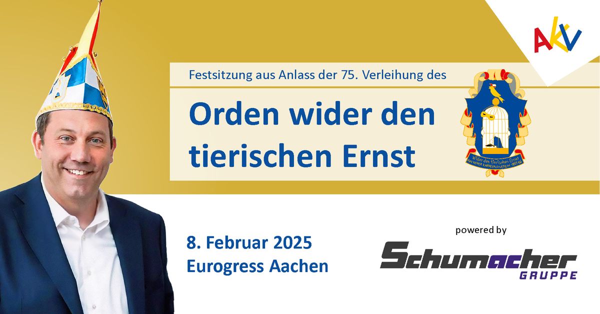 Festsitzung aus Anlass der 75. Verleihung des ORDEN WIDER DEN TIERISCHEN ERNST