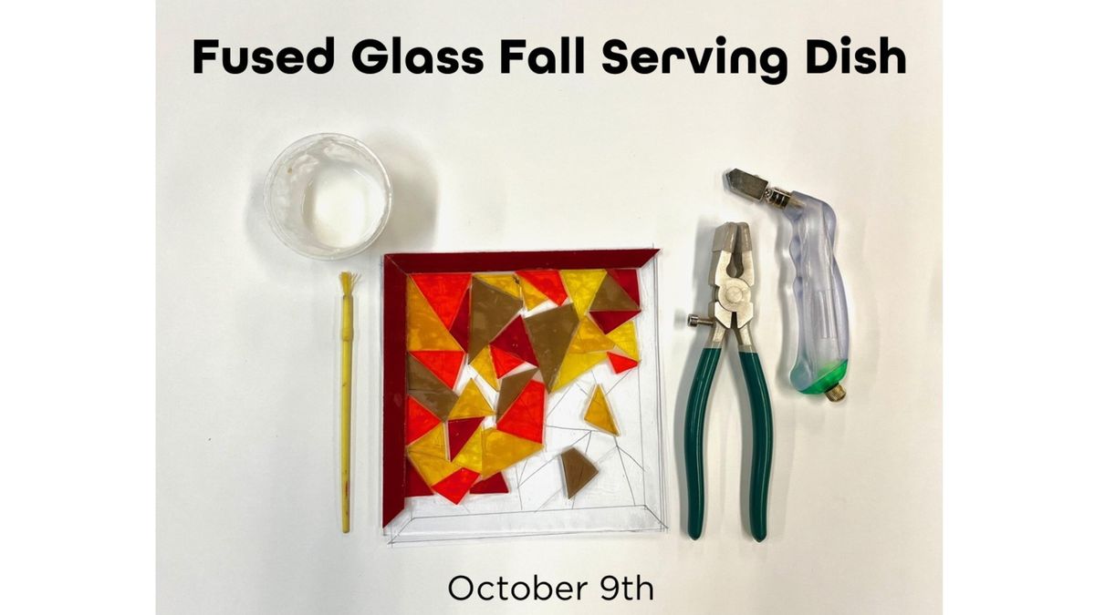 Fall Fused Glass Serving Dish