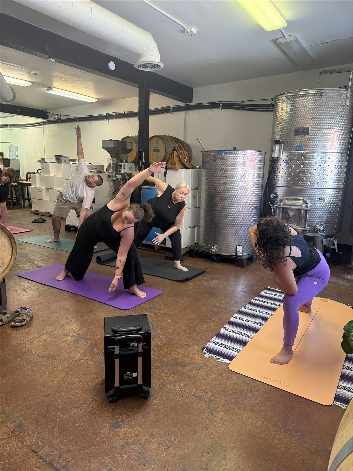 Stretch and Sip At UVAS Winery
