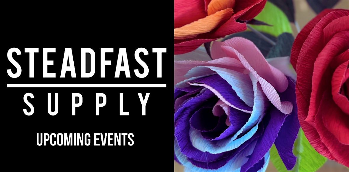 Crepe Paper Rose Crafting Workshop