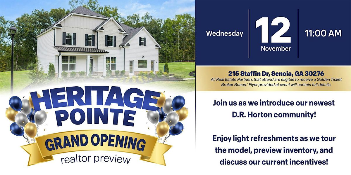 Heritage Pointe Realtor Preview - A Golden Ticket Event