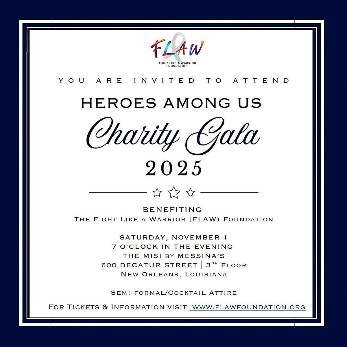FLAW's Annual Gala- Heroes Among Us