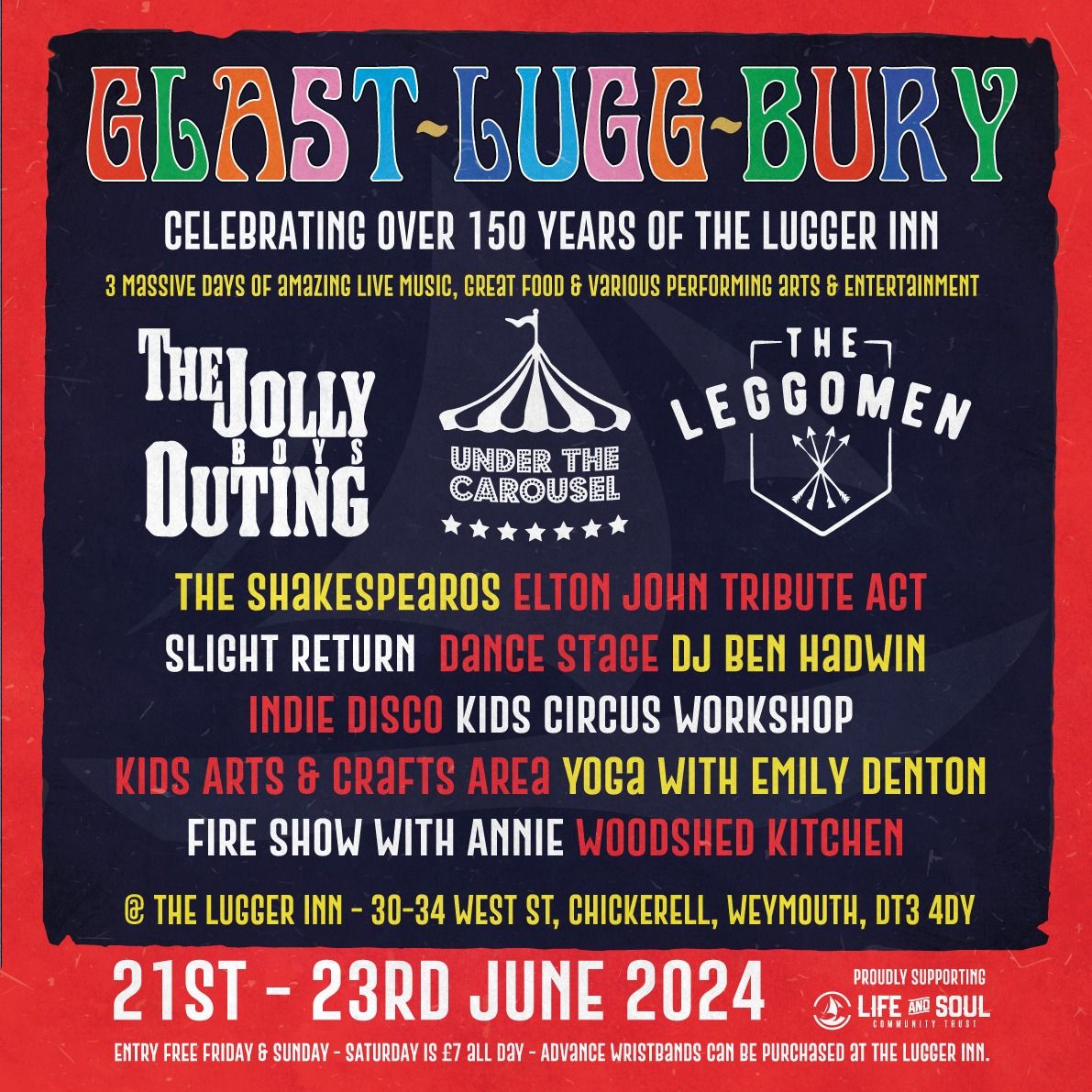 GLAST-LUGG-BURY 2024 @ The Lugger Inn, Weymouth.