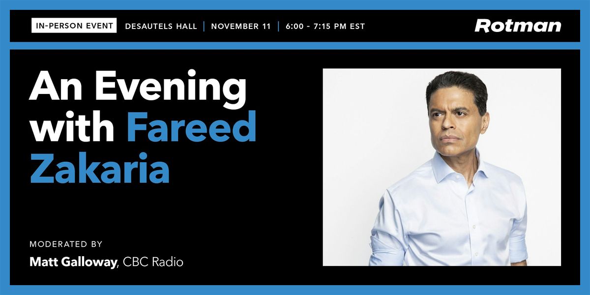 An Evening With CNN's Fareed Zakaria