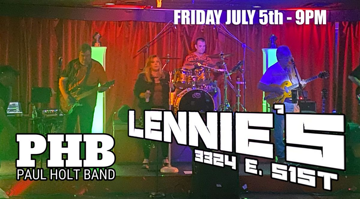 Paul Holt Band returns to LENNIES Friday July 5th!
