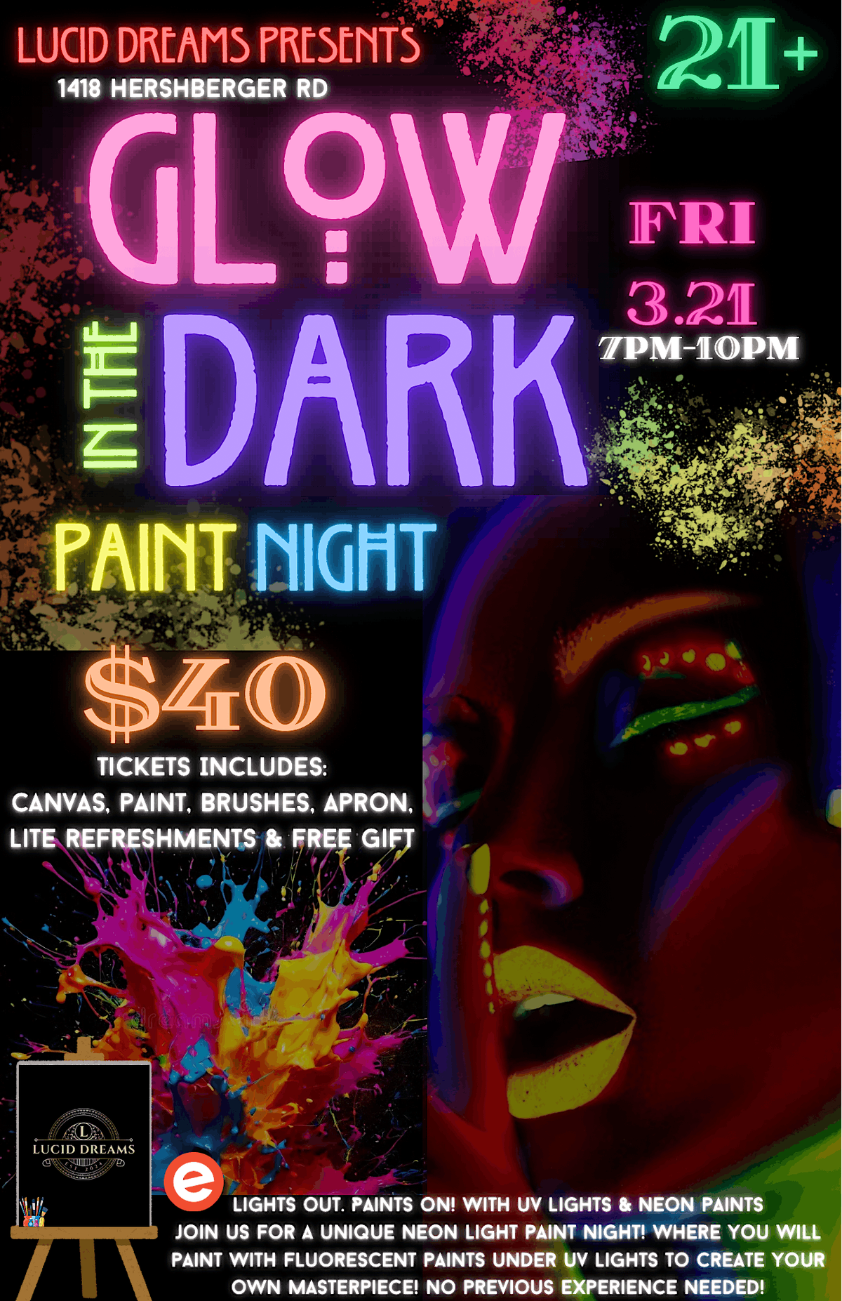 Glow in the Dark Paint Night