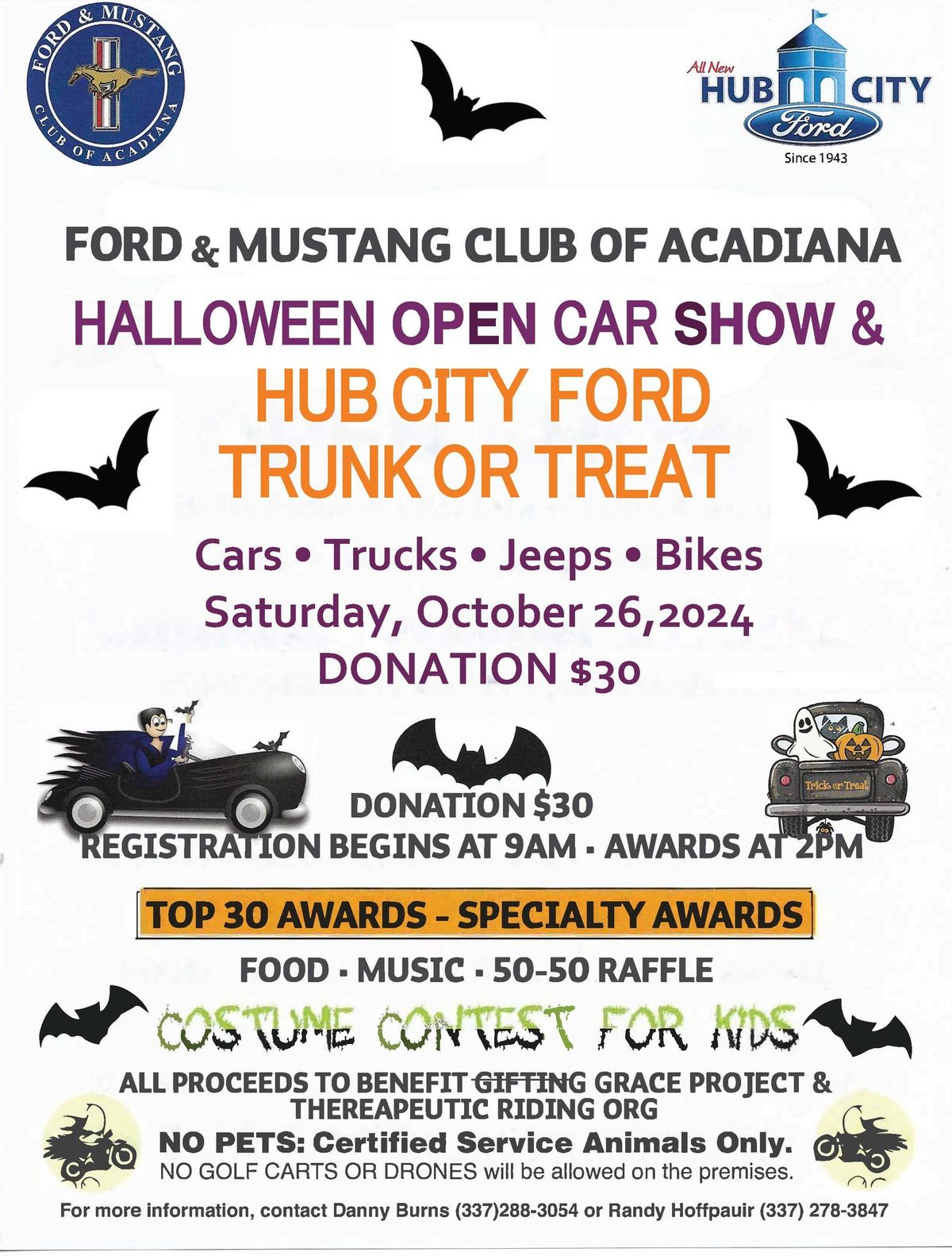 Ford and Mustang Club of Acadiana's Annual Trunk Or Treat Car Show