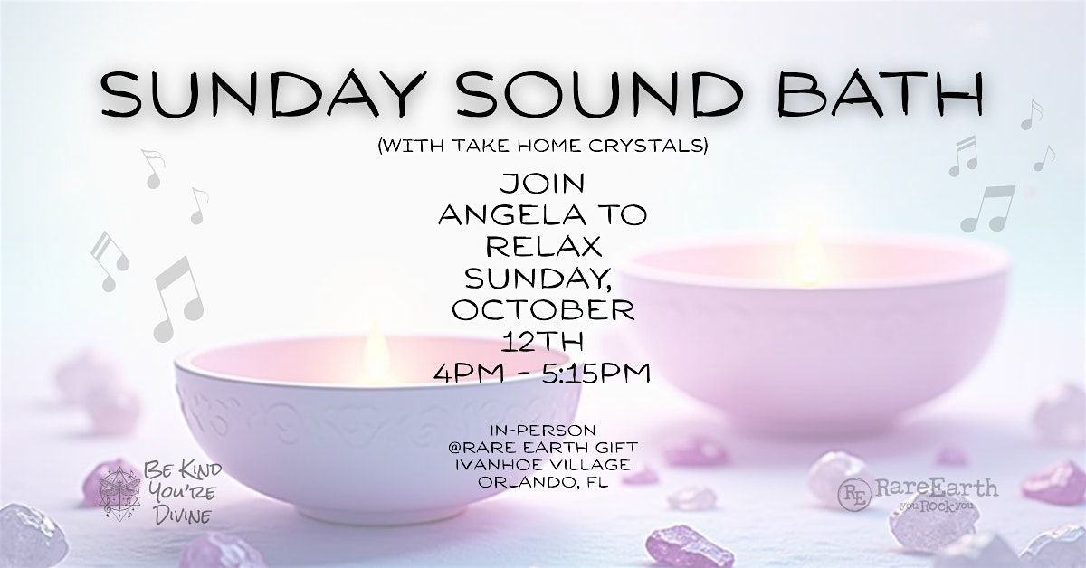 Sunday Sound Bath with Take Home Crystals (After Store Hours)