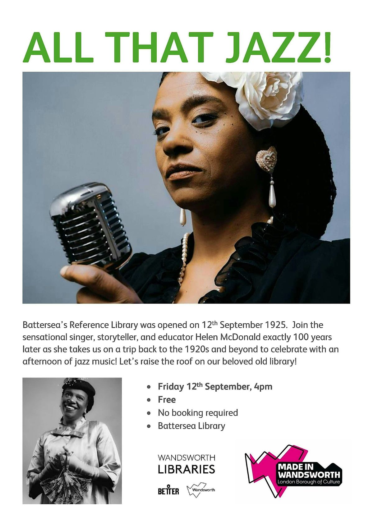All That Jazz! Celebrating 100 years of Battersea Reference Library