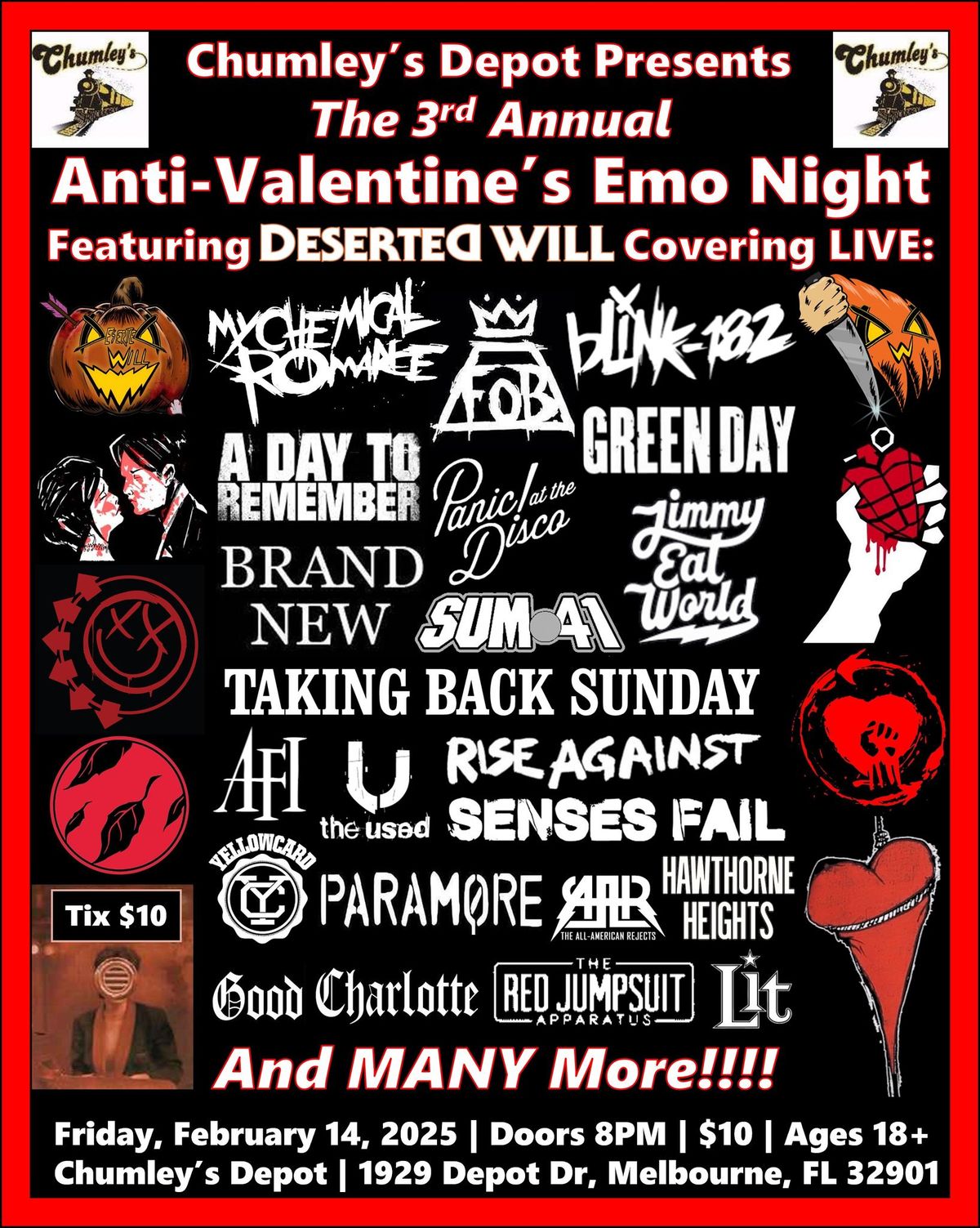 Anti Valentine\u2019s Emo Night at Chumley\u2019s Depot featuring Deserted Will