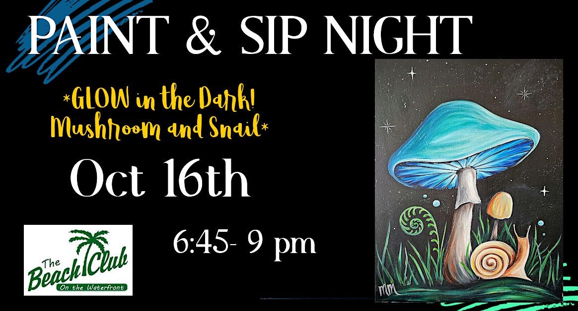 Glow Mushroom And Snail Paint Night