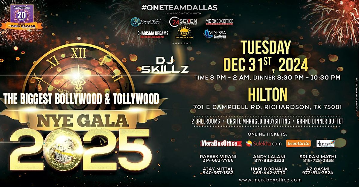 Bollywood & Tollywood New Years Eve Gala 2025