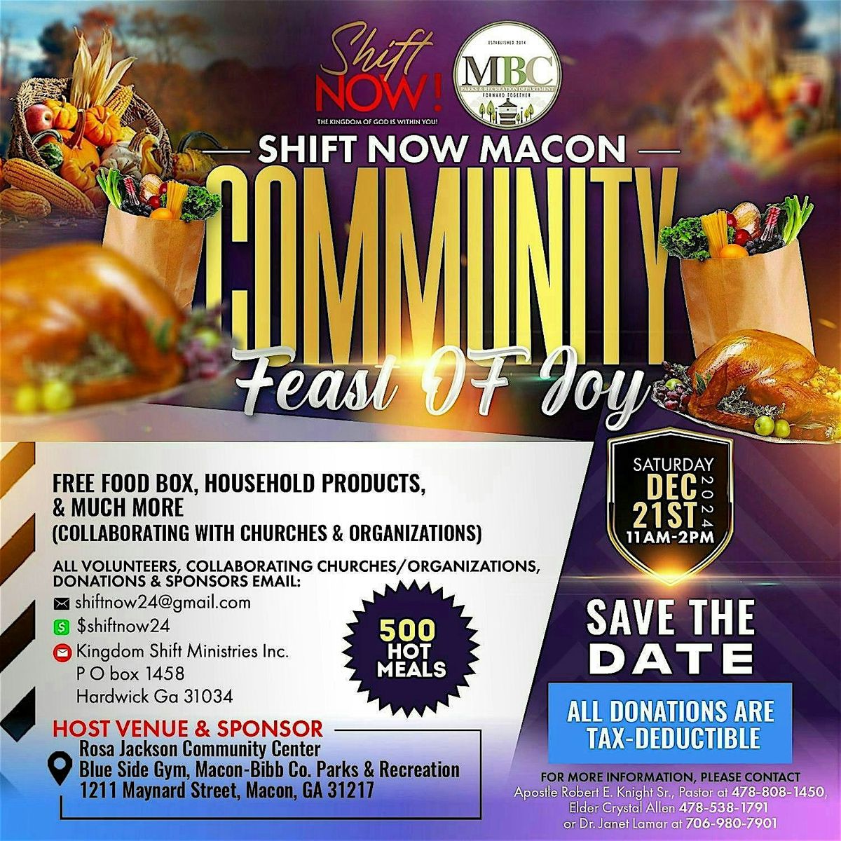 SHIFT NOW COMMUNITY FEAST OF JOY