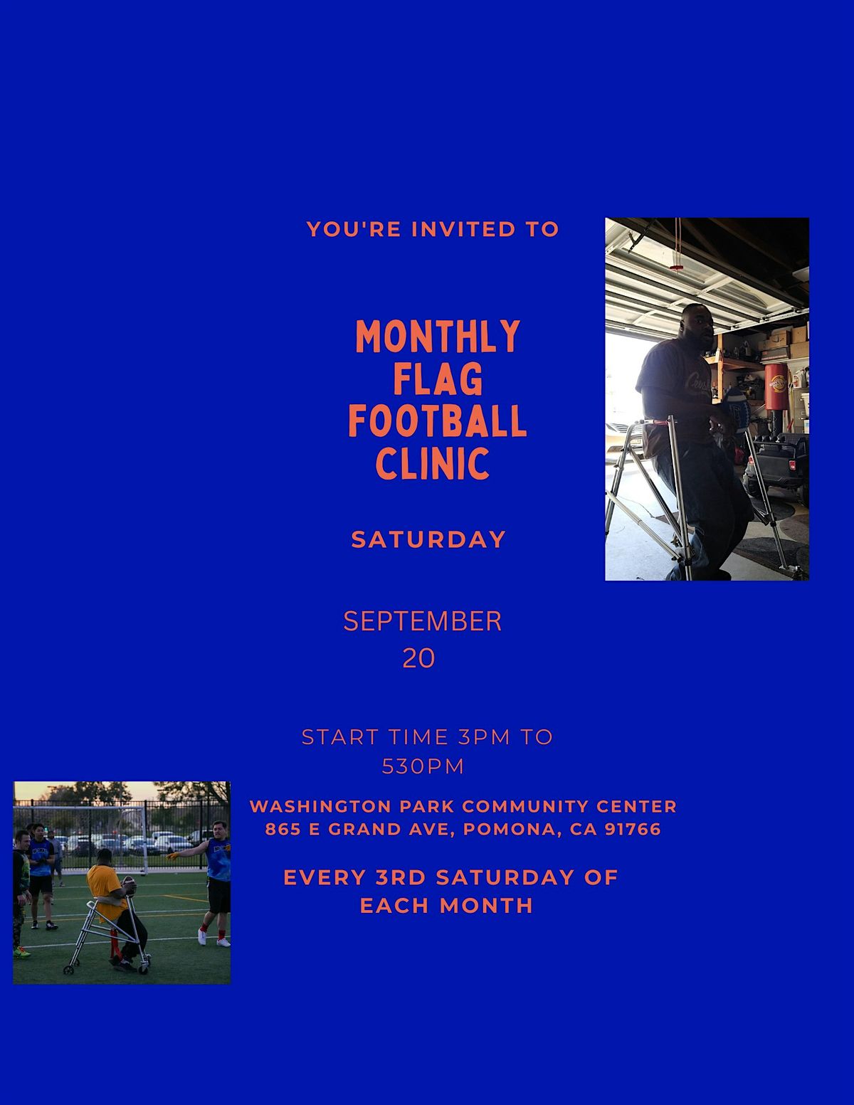 Monthly Flag Football Clinic