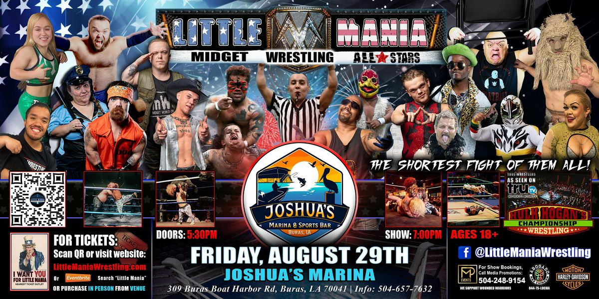 Buras, LA- Little Mania Midget Wrestling @Joshua's Marina