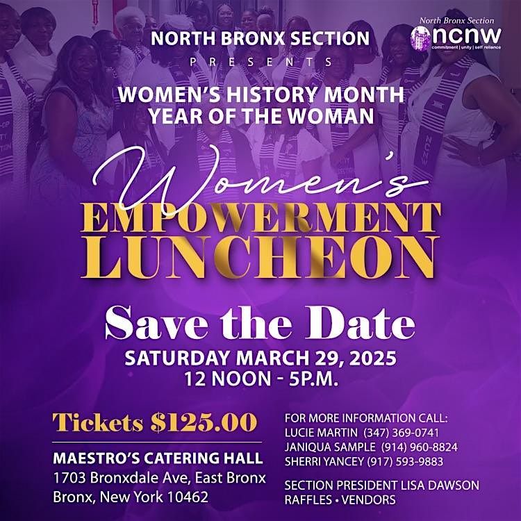 NORTH BRONX NCNW WOMEN'S EMPOWERMENT LUNCHEON