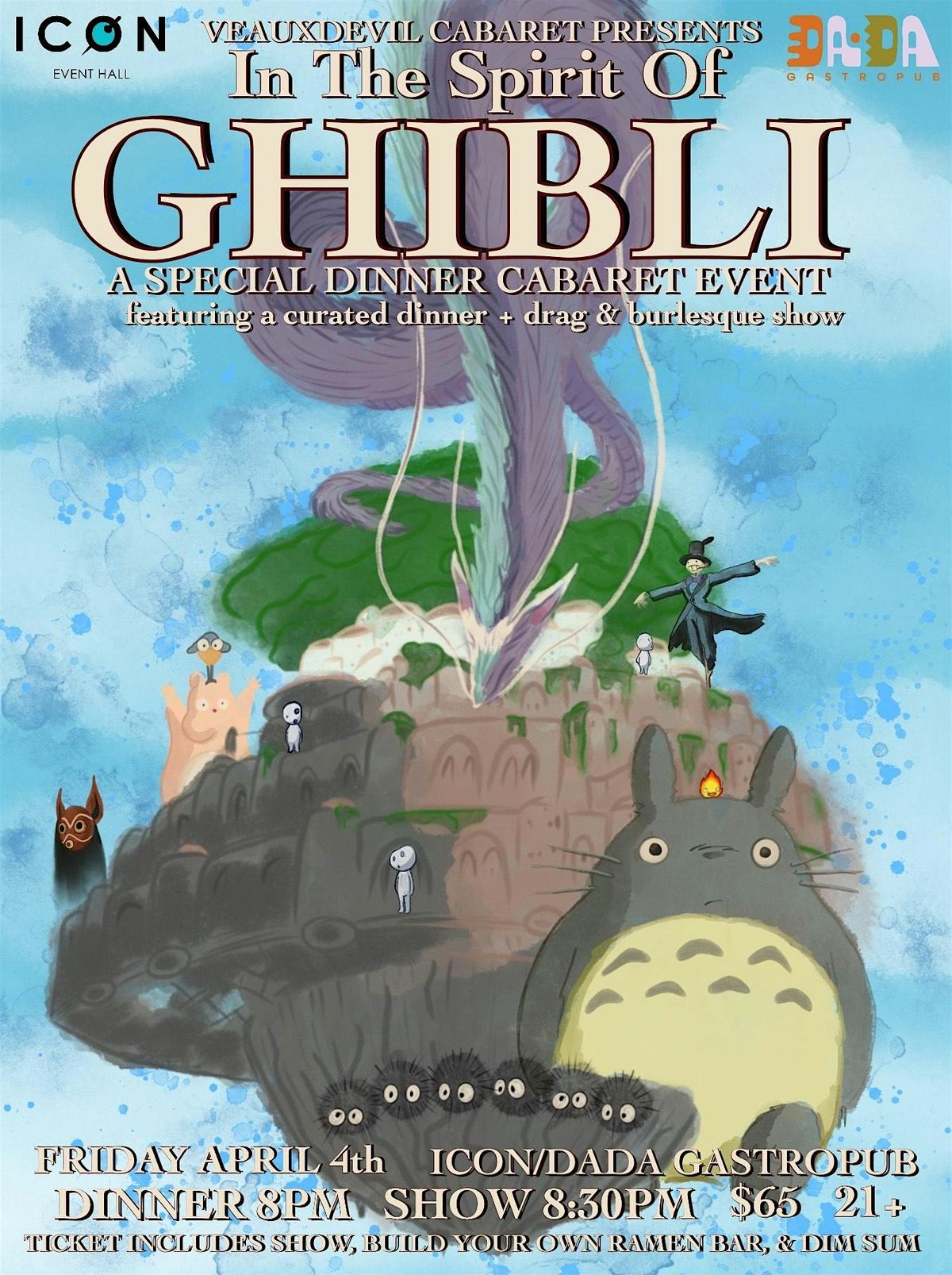 VeauxDevil Caberet Presents: In the Spirit of Ghibli Dinner Caberet