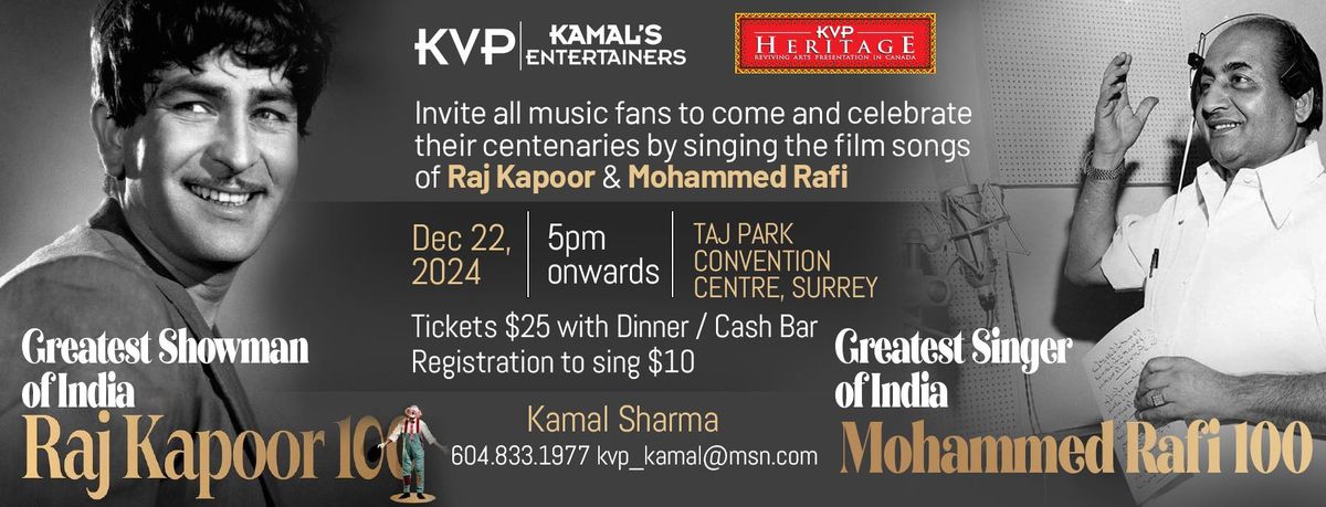 Centenary Celebrations of Raj Kapoor & Mohammed Rafi