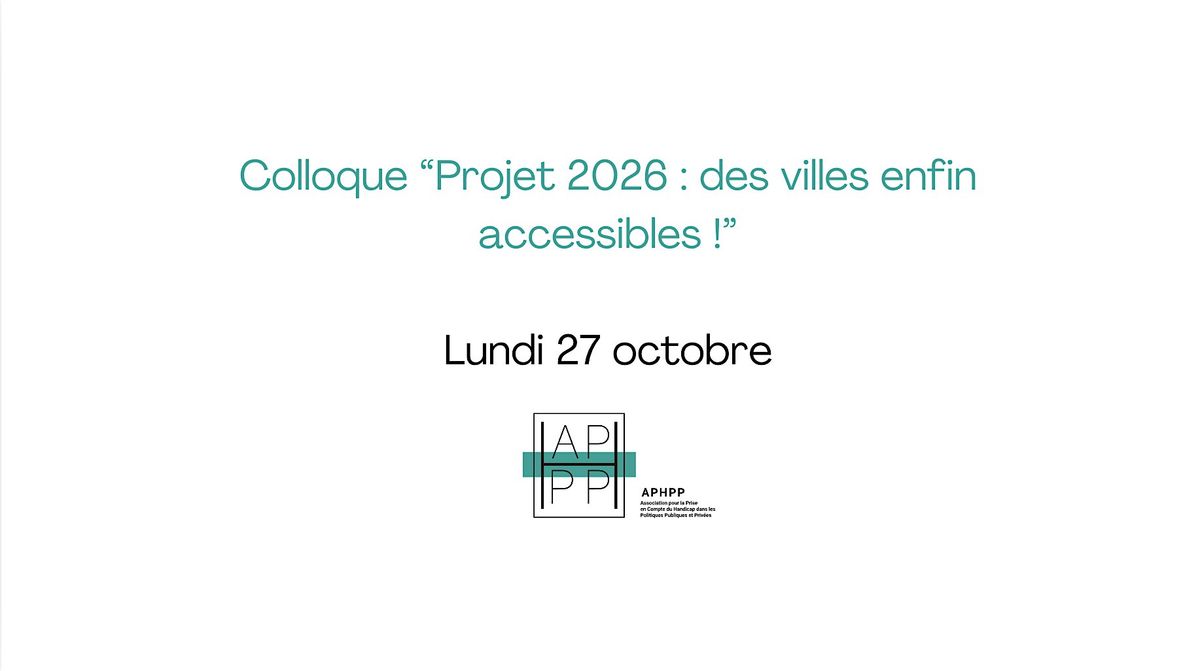 Projet 2026 : des villes enfin accessibles !