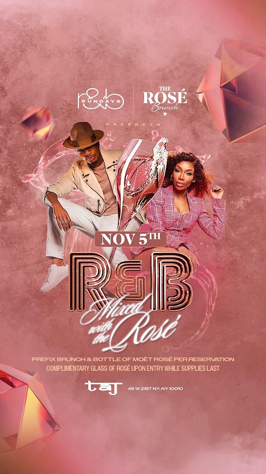 Sun. 11\/05: The Moet Rose R&B Bottomless Brunch & Day Party at TaJ NYC.