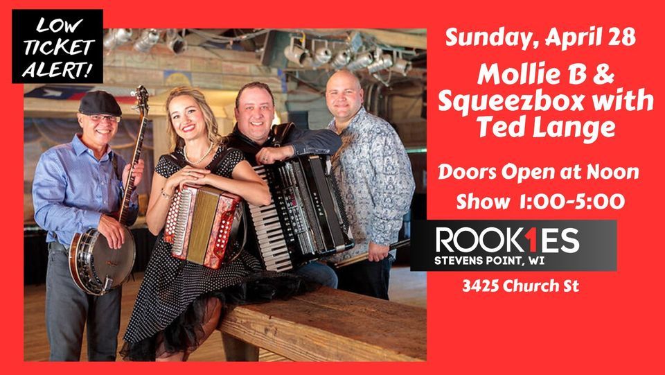 Mollie B & Squeezebox with Ted Lange at Rookies