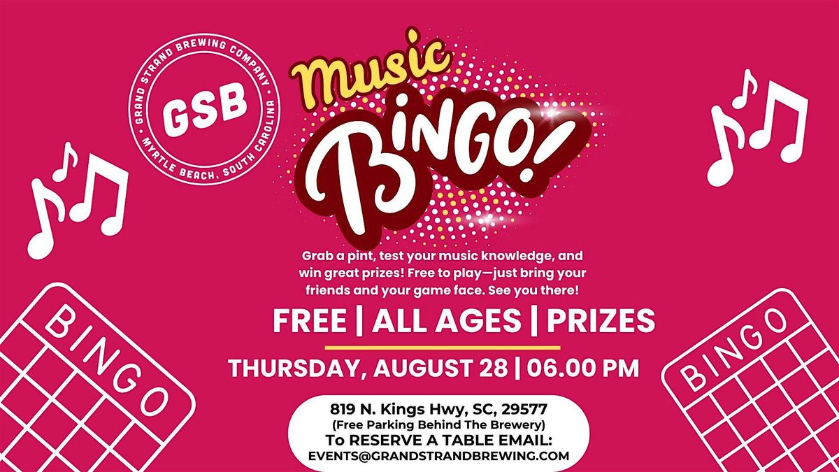 Grand Strand Brewing Music Bingo
