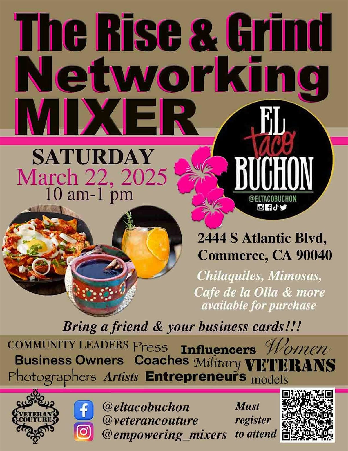 The Rise & Grind Networking Mixer at El Taco Buchon