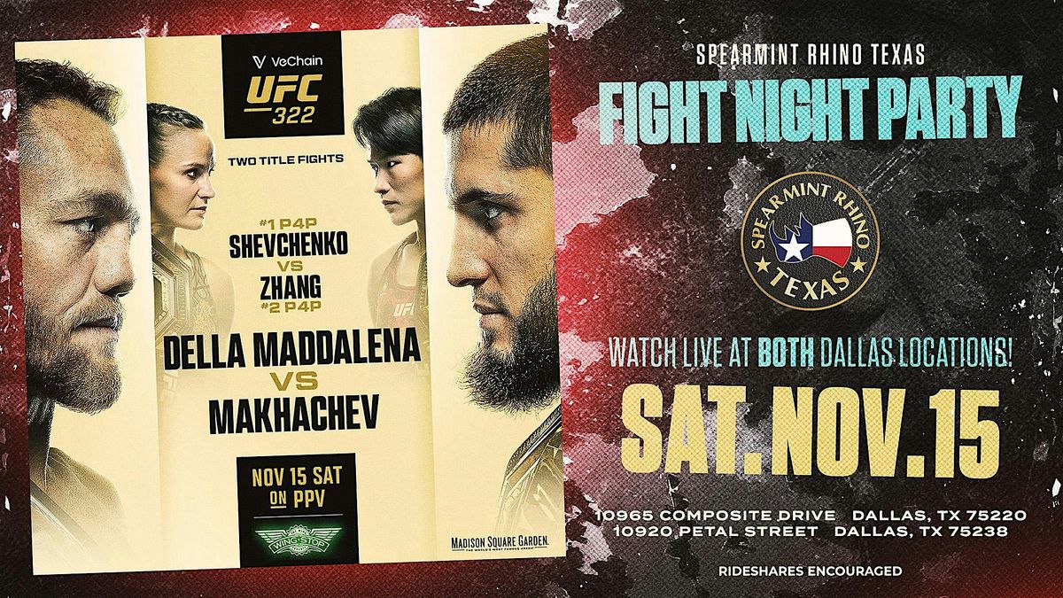 UFC 322 Fight Night Party @ Spearmint Rhino Dallas