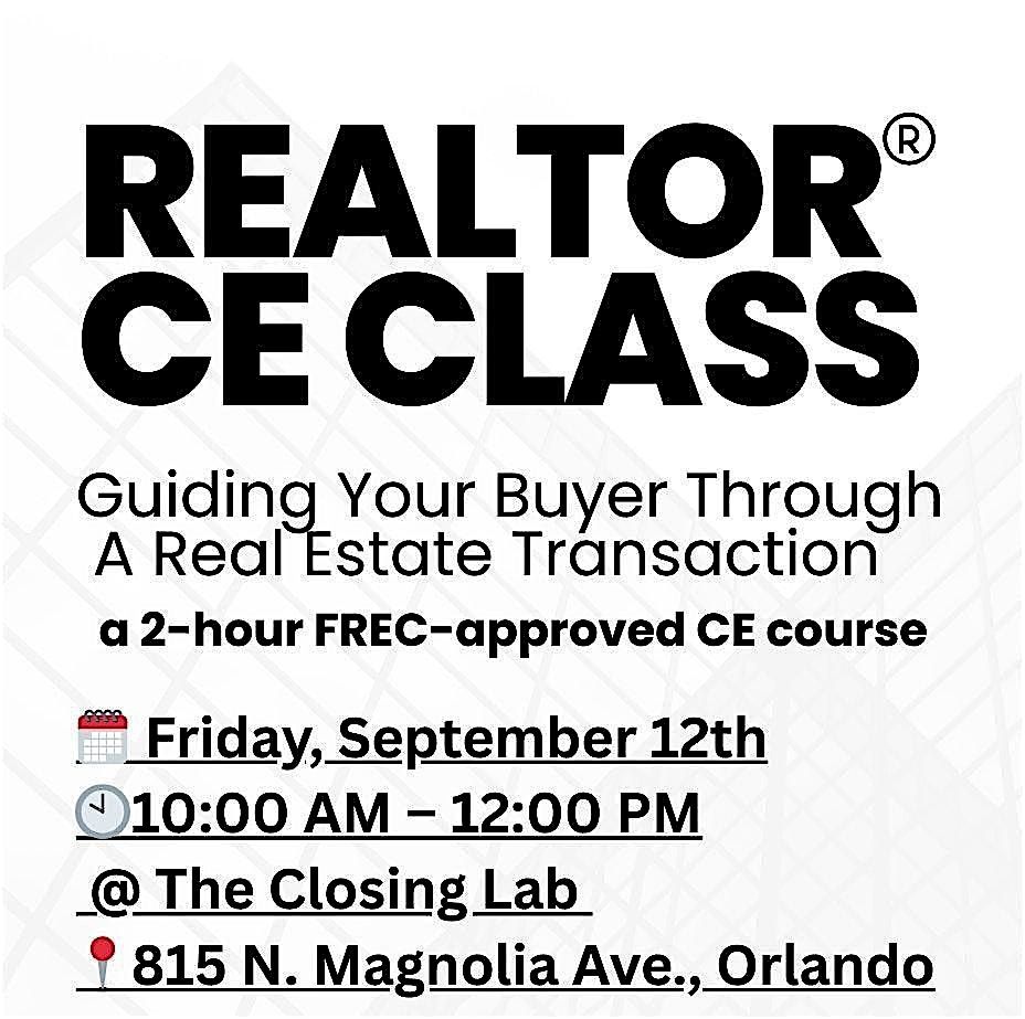 Realtor CE Class