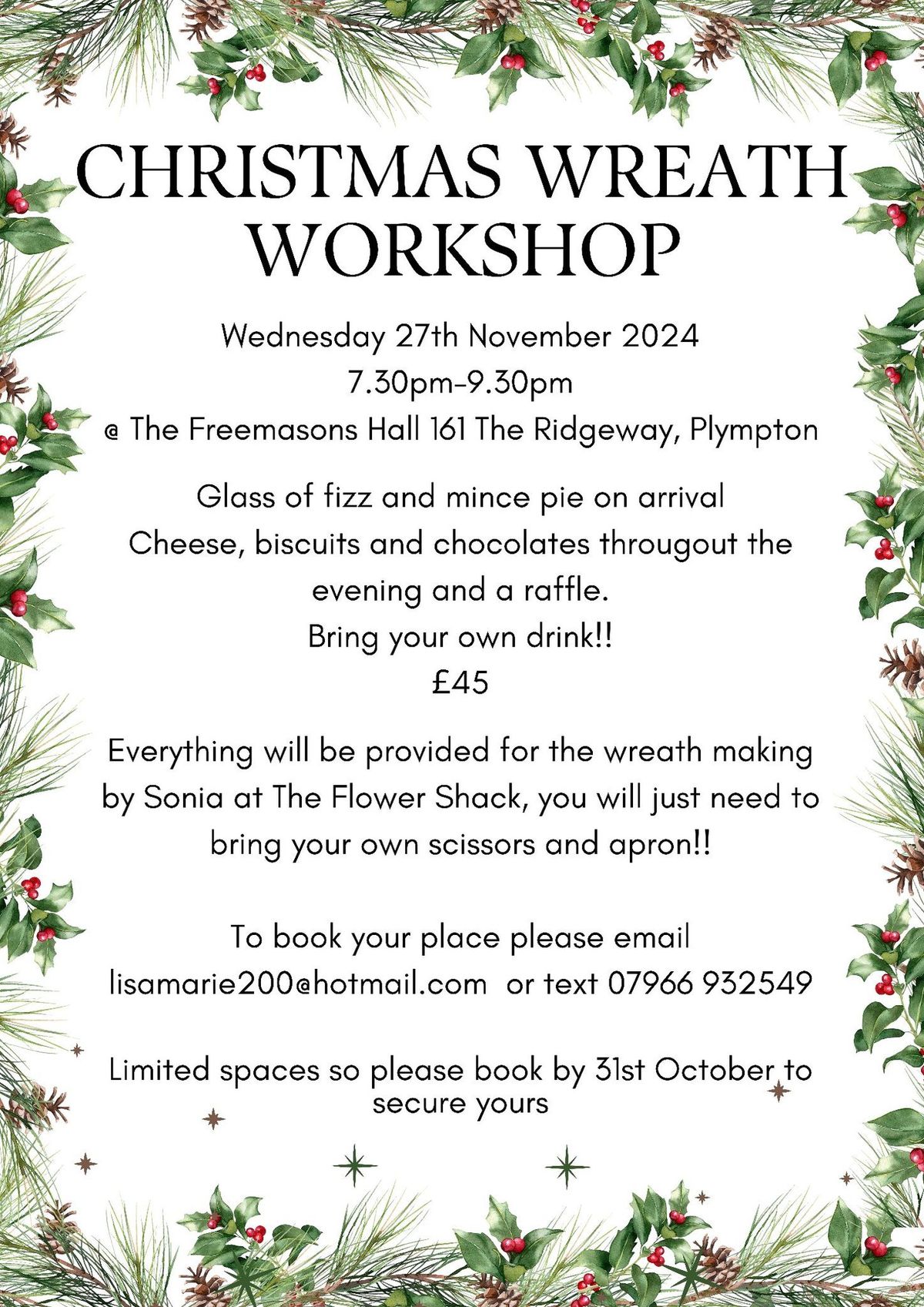 christmas wreath workshop