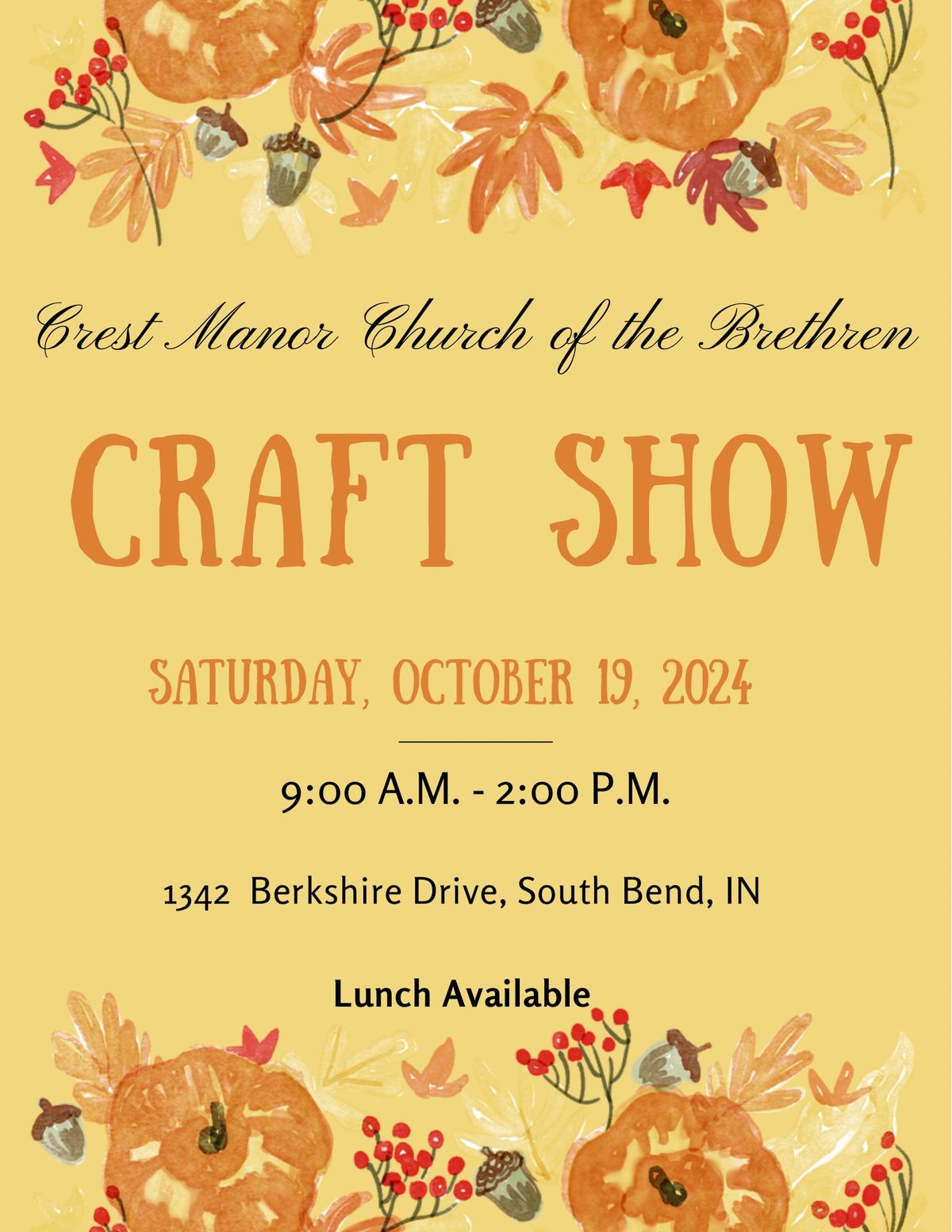 Crest Manor Church of the Brethren Craft Show