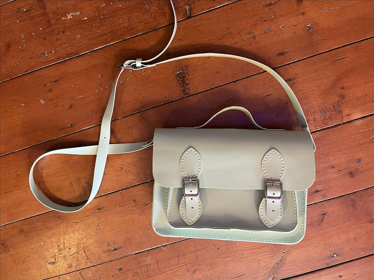 Stitch your own faux leather satchel - choice of colour