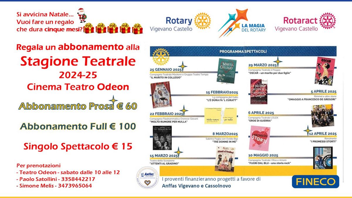 STAGIONE TEATRALE 2024-2025 ODEON