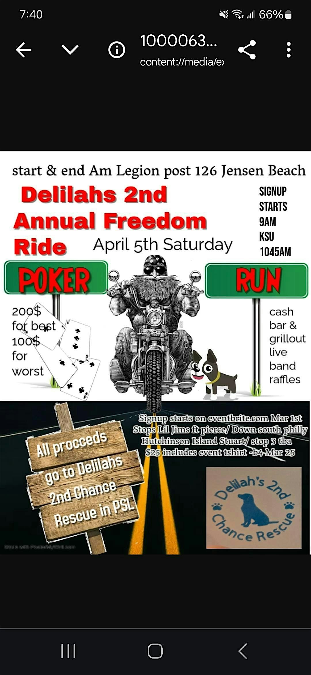 Delilahs 2nd annual Freedom Ride Poker run